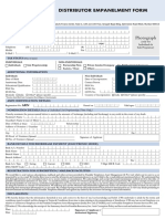 Distributor Empanelment Form