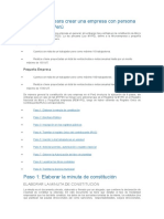 Nueve Pasos para Crear Una Empresa Con Personería Jurídica en El Perú