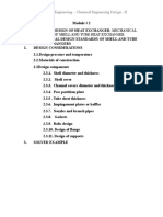 Design of Shell and Tube Heat Exchanger: NPTEL - Chemical Engineering - Chemical Engineering Design - II