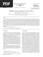 Minerals Engineering Volume 16 Issue 12 2003 (Doi 10.1016 - J.mineng.2003.08.011) M. Lindqvist C.M. Evertsson - Prediction of Worn Geometry in Cone Crushers