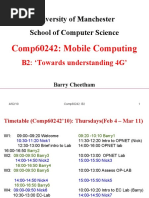 University of Manchester School of Computer Science: Comp60242: Mobile Computing