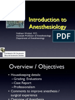 Introduction To Anesthesiology!