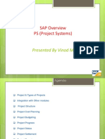 SAP Overview PS (Project Systems) : Presented by Vinod M