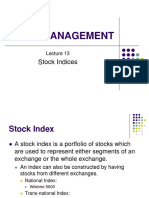 Risk Management: Stock Indices