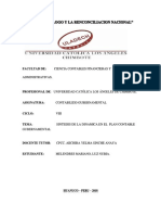 Sinteisis de La Dinamica en El Plan Contable Gubernamental