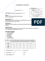 Number Theory: Sets of Numbers