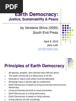 Earth Democracy:: Justice, Sustainability & Peace