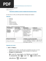 Resolvemos Problemas Diversas Formas de Multiplicar