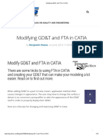 Modifying GD&T and FTA in CATIA