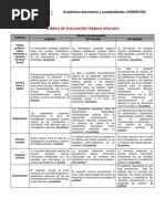 Rubrica para El Trabajo Aplicado - Estadística Descriptiva y Probabilidades PDF