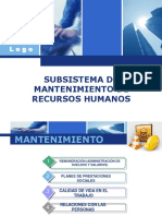 Subsistema No. 3 Mantenimiento de R