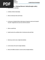 Practical Activity Questions (LAN Cables)