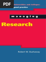 (Robert W Bushaway) Managing Research (Managing Un (BookFi)