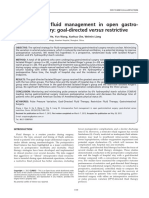 Intraoperative Fluid Management in Open Gastro-Intestinal Surgery: Goal-Directed Versus Restrictive