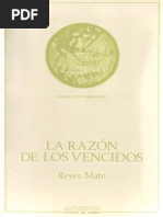 Reyes Mate, Manuel - La Razón de Los Vencidos