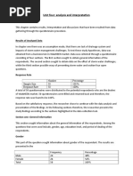 Unit Four: Analysis and Interpretation: Number Percentage Sample Size 50 100 % Response Rate 50 100%