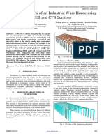 Alternative Forms of An Industrial Ware House Using PEB and CFS Sections