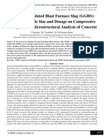 Ground Granulated Blast Furnace Slag (GGBS) : Effect of Particle Size and Dosage On Compressive Strength With Microstructural Analysis of Concrete