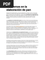 Problemas en La Elaboración de Pan