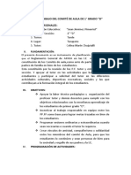 Plan de Trabajo Del Comité de Aula de 1