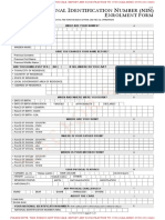 Ational Dentification Umber: Nrolment ORM