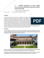 Archeoastronomia Verifiche Preliminari Di Alcuni Aspetti Calendariali Presenti Nella Chiesa e Nel Chiostro Dell'Abbazia Di Mirasole A Milano Durante Il Periodo Solstiziale Estivo 2018