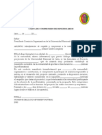 Formato de Carta de Compromiso de Beneficiarios y Formato Carta de Compromiso de Ejecutores - Og