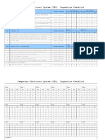 Temporary Electrical System Inspection Checklist