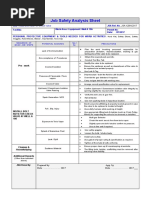 Job Safety Analysis Sheet: Pre - Work