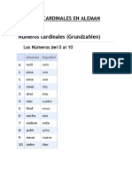 Números Cardinales en ALEMAN