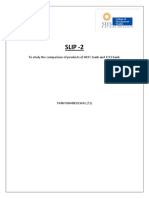 Slip - 2: To Study The Comparison of Products of HDFC Bank and ICICI Bank