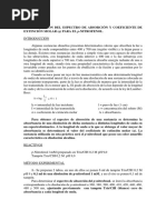 Practica 1. Determinacion Del Espectro de Absorcion y Coeficiente de Extincion Molar