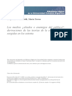 Los Medios ¿Aliados o Enemigos Del Público - Derivaciones de Las Teorías de La Comunicación Surgidas en Los Setenta