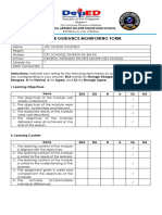 Career Guidance Monitoring Form