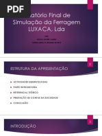 Relatório Final de Simulação Da Ferragem LUXACA 31.05.2018