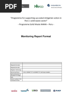 9 Monitoring Report Format