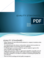 Quality Standards: Presented by Rakesh.D Rakesh.A