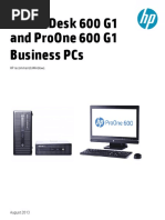 HP ProDesk and ProOne 600 G1 Datasheet