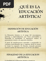 Diapositivas Que Es La Educación Artistica