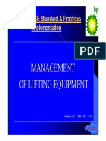 Management of Lifting Equipment