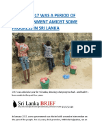 Report 2017 Was A Period of Disillusionment Amidst Some Progress in Sri Lanka