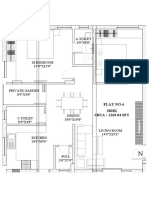 A.Toilet 4'0"X8'0": 2Bhk SBUA: 1269.04 SFT Flat No.4