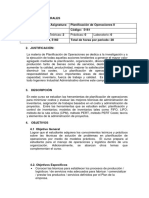 Planificacion de Operaciones II