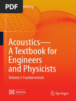 Acoustics A Textbook For Engineers and Physicists Volume I Fundamentals PDF