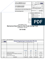 API Data Sheet - Wet Crude Storage Tank