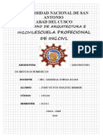 Universidad Nacional de San Antonio-Laboratorio de Metodos Numericos