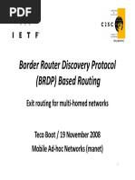 Border Router Discovery Protocol (BRDP) Based Routing: Exit Routing For Multi-Homed Networks