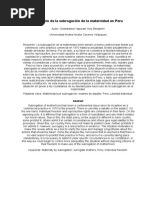 Articulo de Revision La Maternidad Subrogada en Peru