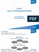 C11SL - 1 Systems Thinking and Analysis Intro 2017