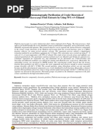 Phaleria Macrocarpa Fruit Extracts by Using 70%-v/v Ethanol: The Pre-Chromatography Purification of Crude Oleoresin of